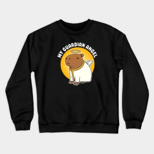 My Guardian Angel Capybara Angel Cartoon Crewneck Sweatshirt